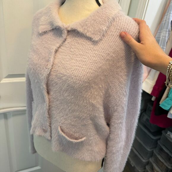 Cozy Topshop Purple Cardigan - Picture 4 of 4